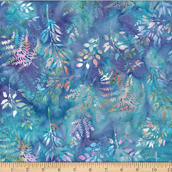 Rainbow Sweets Bali Batik Leafy Branches Cotton Fabric