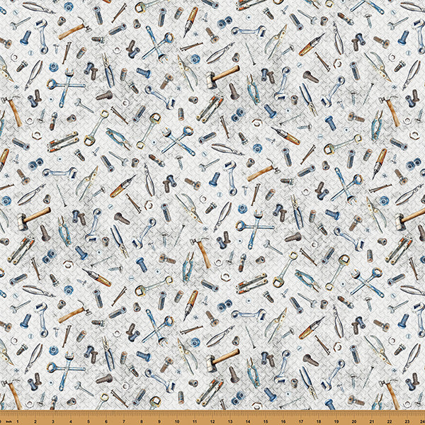 Tissu Hammer Down Gris Clair - 43"/44" par Yard