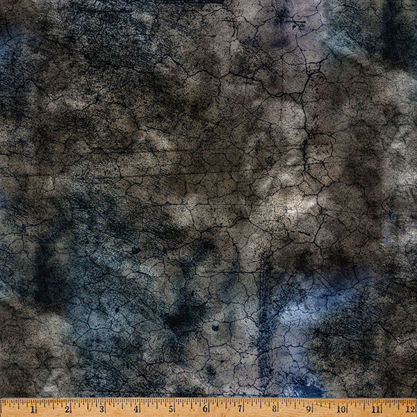Black Charcoal Concrete Hammer Down Fabric - 43"/44" Per Yard