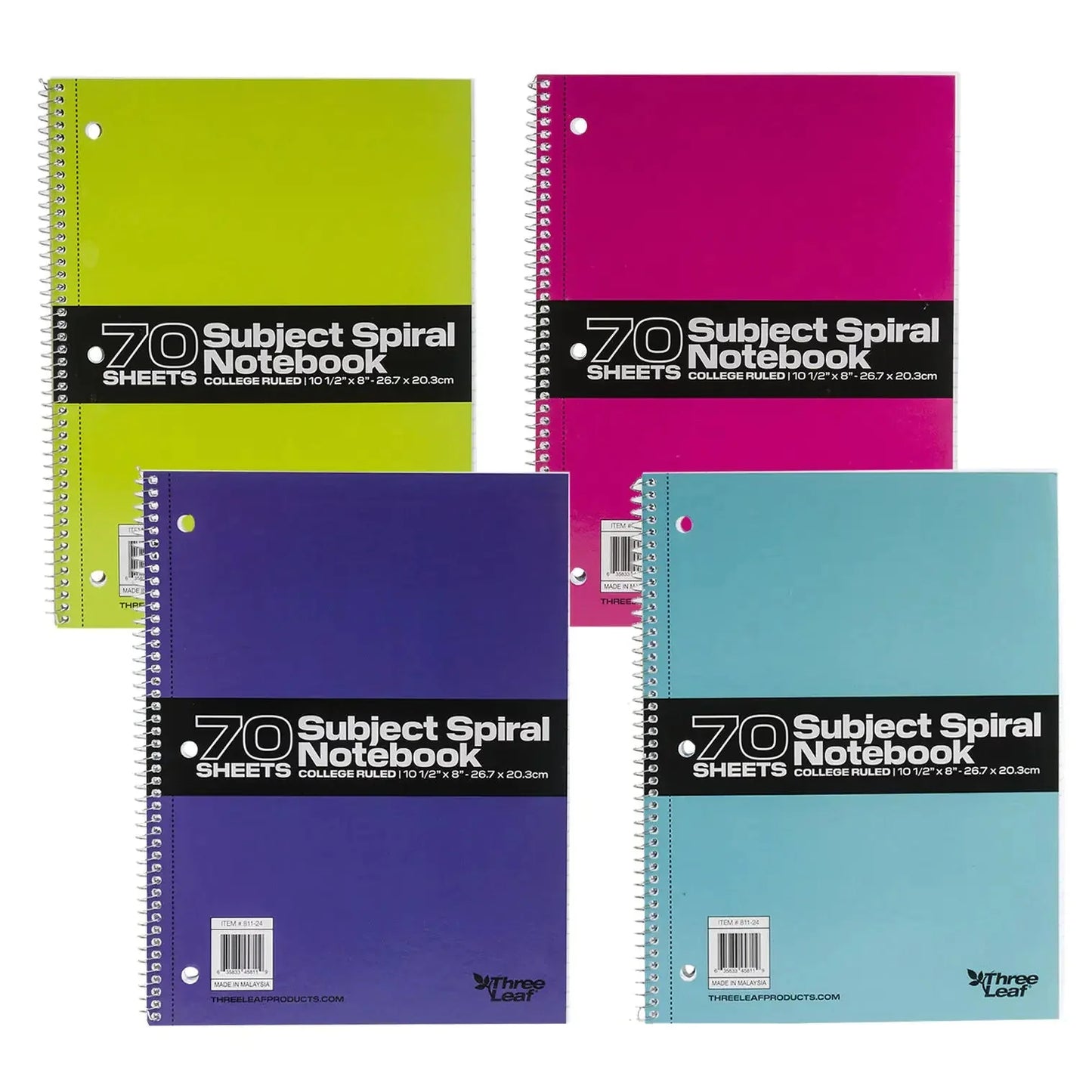 Cuaderno Espiral Premium de 70 Hojas - Colores Variados