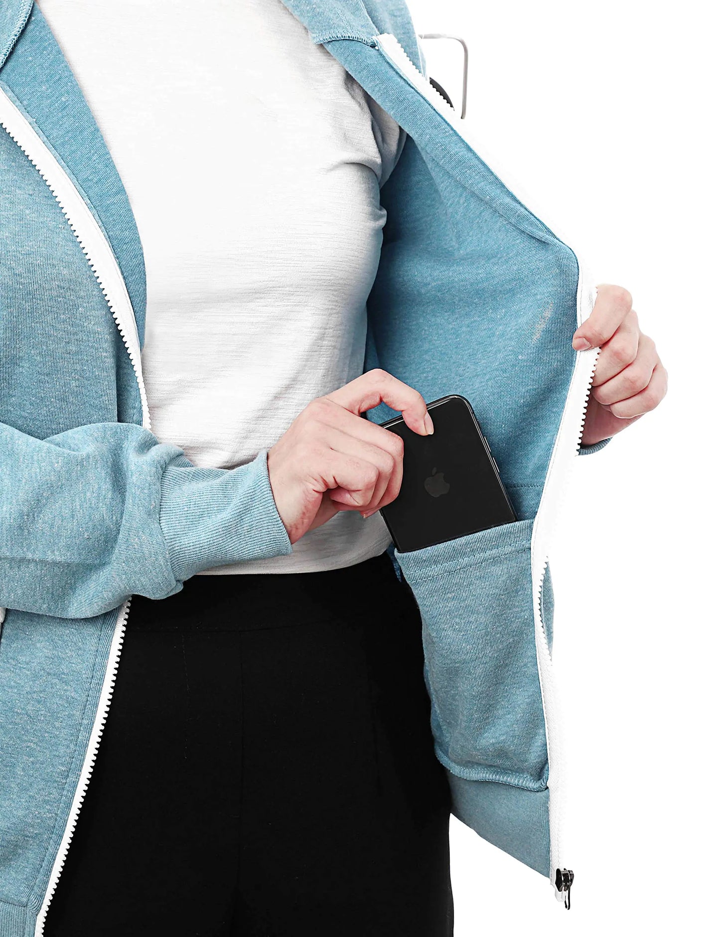 Sudadera con cremallera ligera GIVON para mujeres - Lavanda