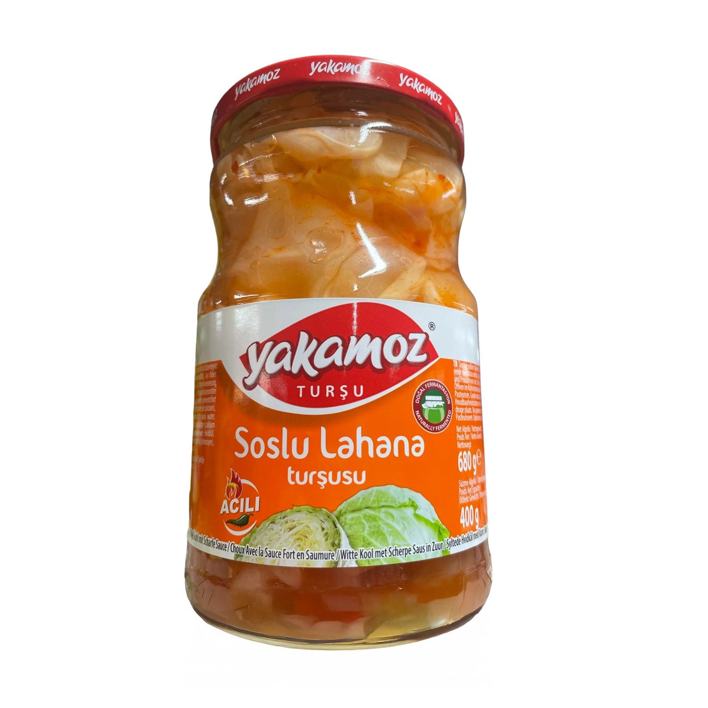 Yakamoz Cabbage Hot Sauce 680 g (24 oz) – Spicy Pickled Cabbage