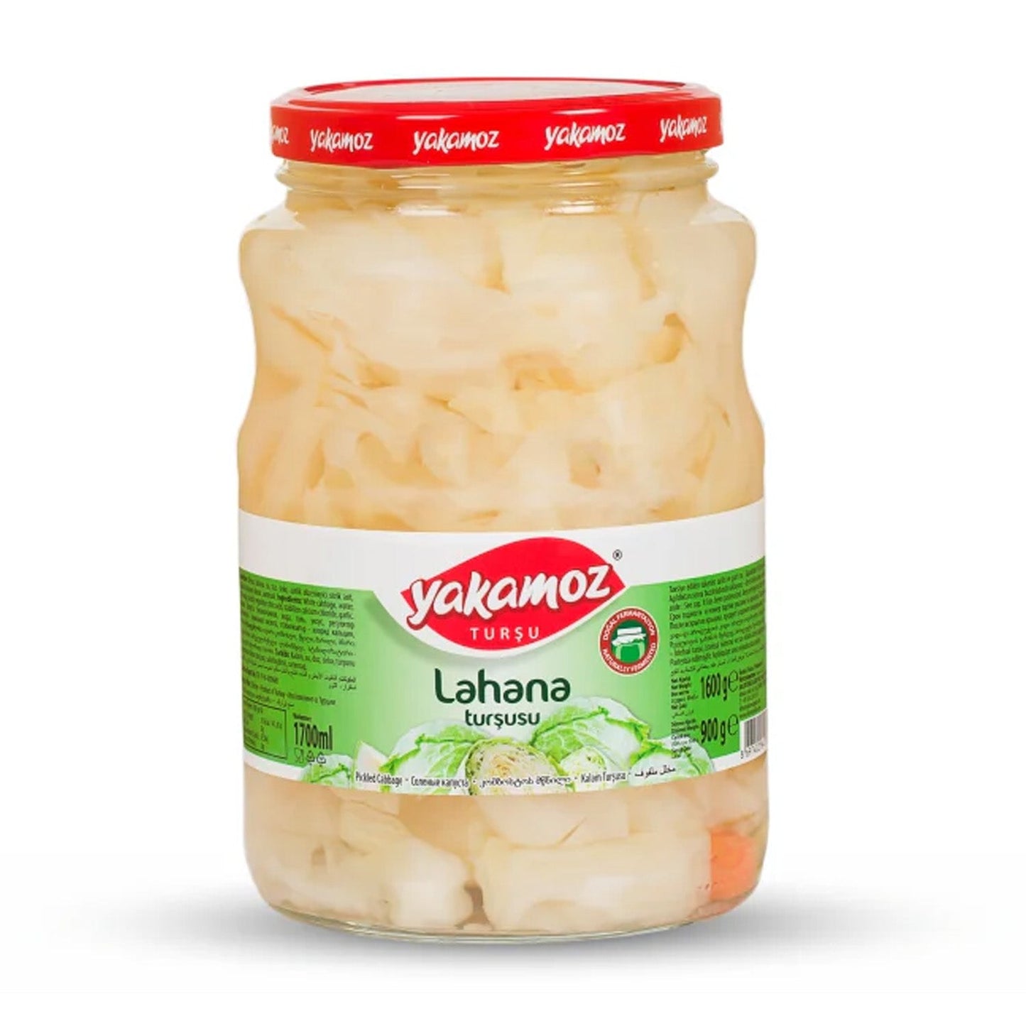 Yakamoz Cabbage Pickle 1,600 g (56.4 oz) – Crisp & Tangy Traditional Pickled Cabbage