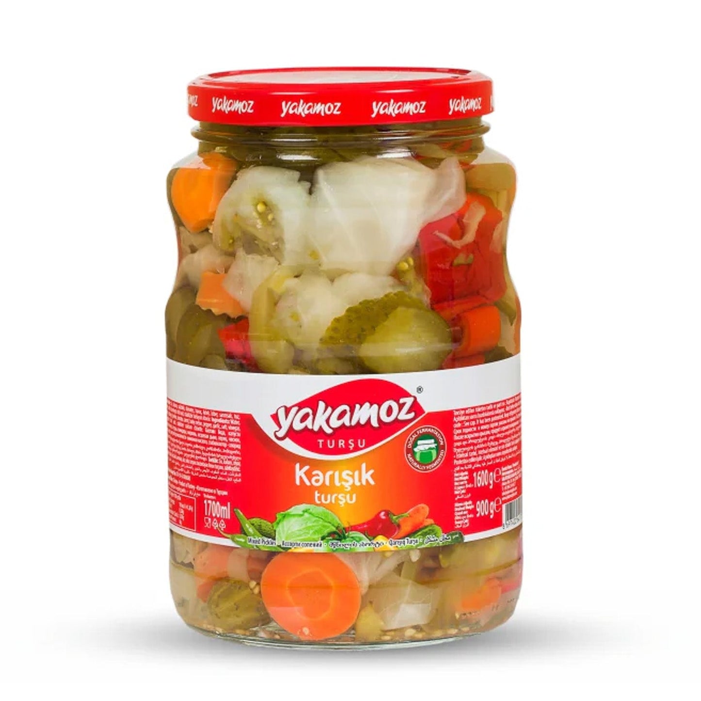 Yakamoz Mixed Pickles 1600 g (56.4 oz) – Traditional Mediterranean Mix