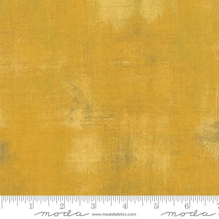 Yellow Grunge Basics Mustard Fabric - 44"/45" Per Yard