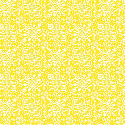 Tela de Algodón Tiling Amarillo Verona - 44"/45" por Yarda