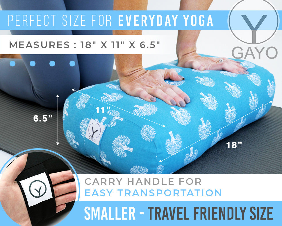 Sustainable Travel Yoga Bolster Set - Organic Cotton Bliss - Korvel