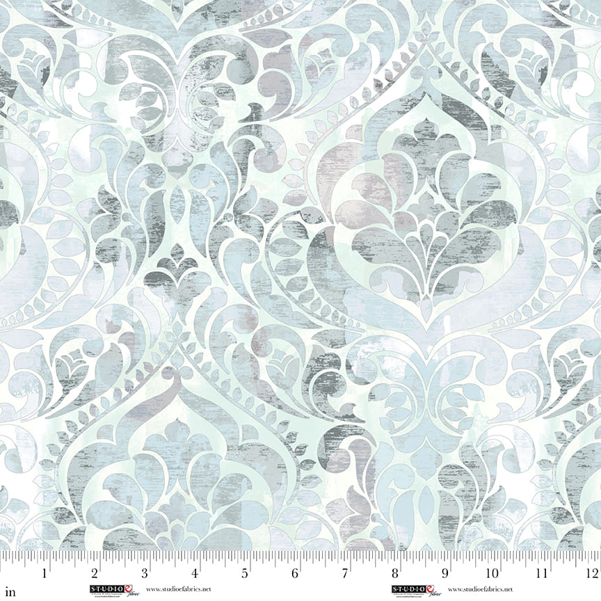 ¡Tú Damasco! Tela de algodón Ice Wideback por yarda