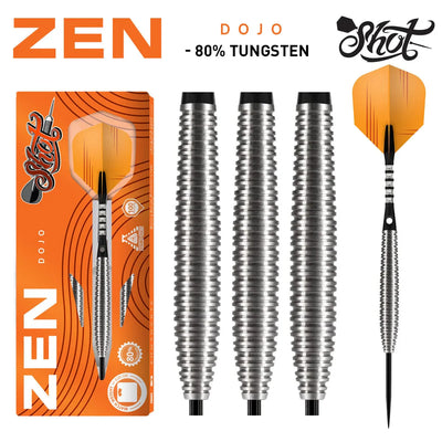 Zen Dojo Precision Steel Tip Dart Set - 80% Tungsten Mastery - Korvel