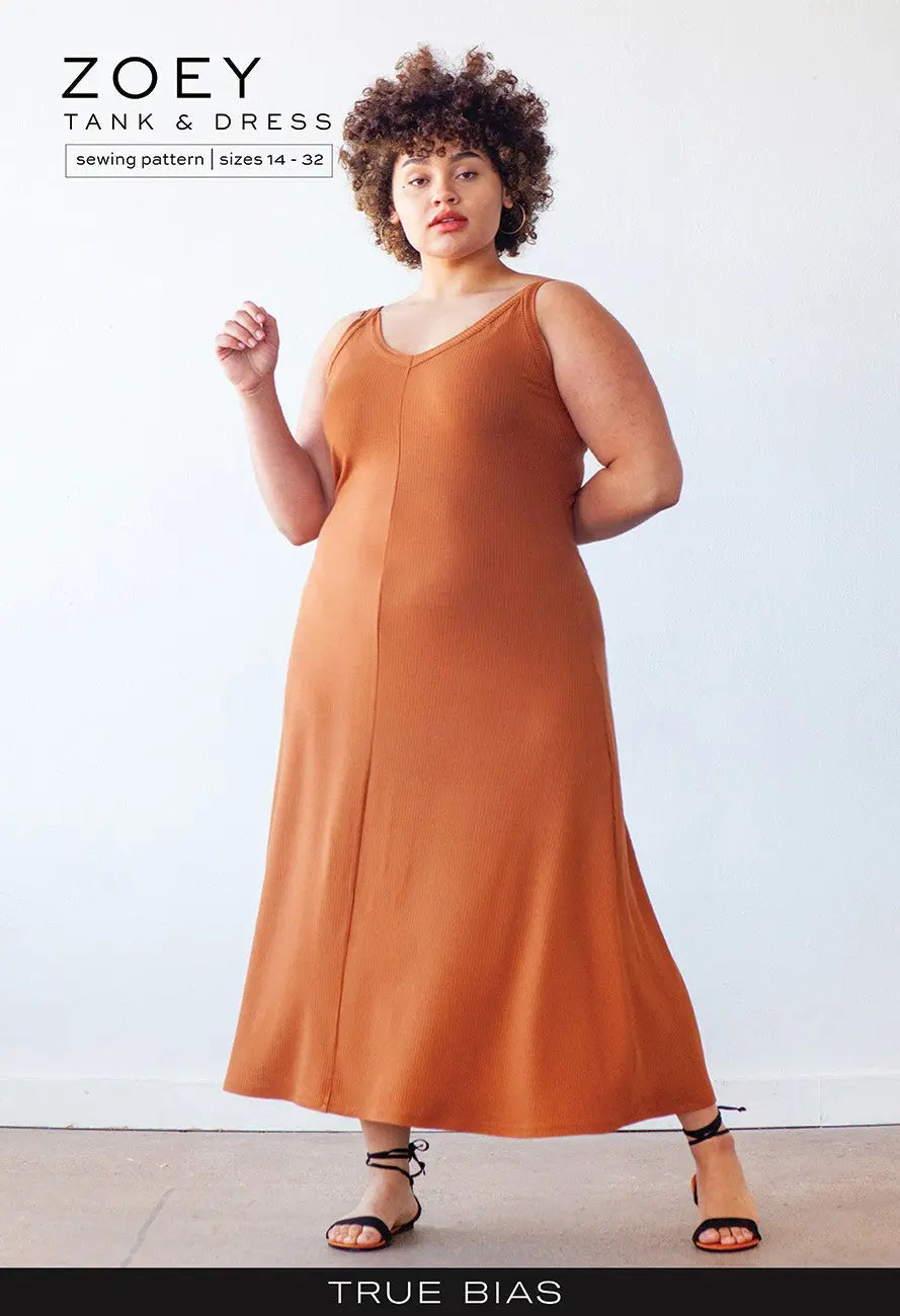 Patrón de Top y Vestido Ajustado de Punto Zoey 14-32