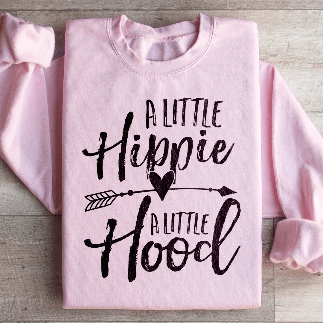 Sudadera Un poco hippie, una pequeña capucha