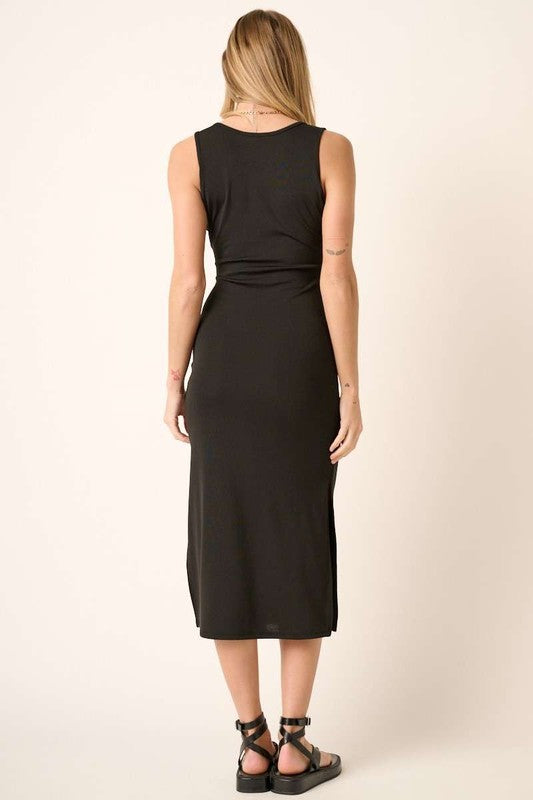 Chic Side Slit Midi Tank Dress for Women – Effortlessly Stylish and Comfortable with Flattering Fit - Korvel