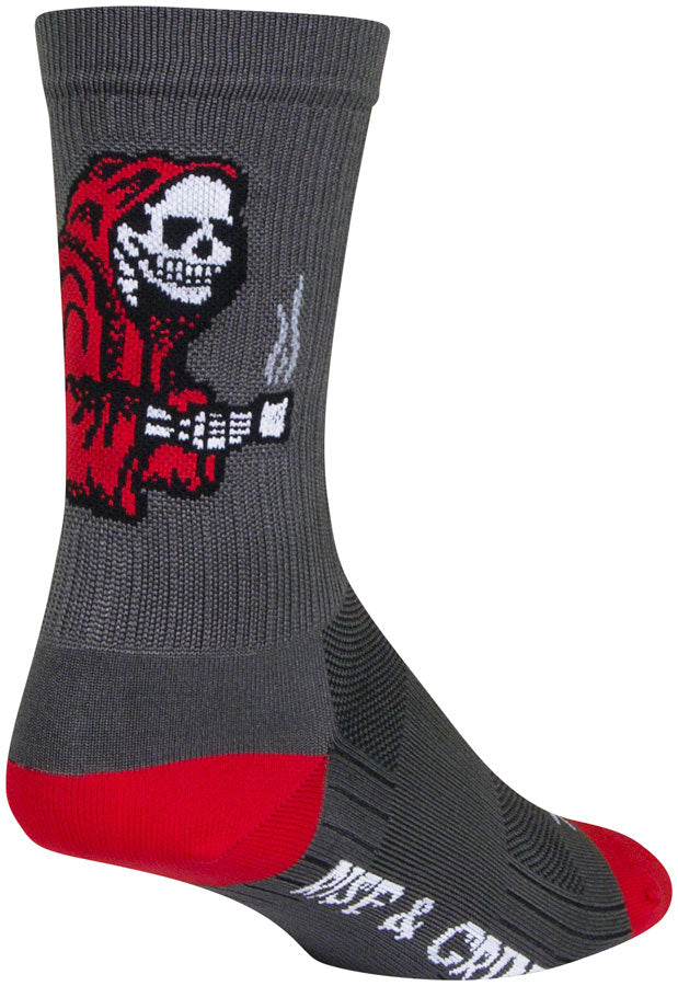 Chaussettes de sport SockGuy SGX Rise and Grind - 6" Gris Petit/Moyen