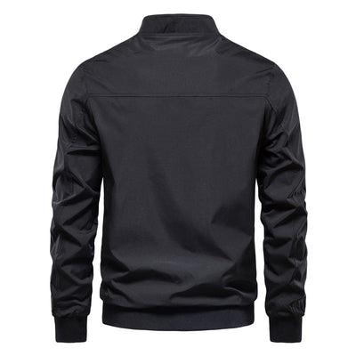 Men's Casual Zip-up Bomber Jacket with Pockets