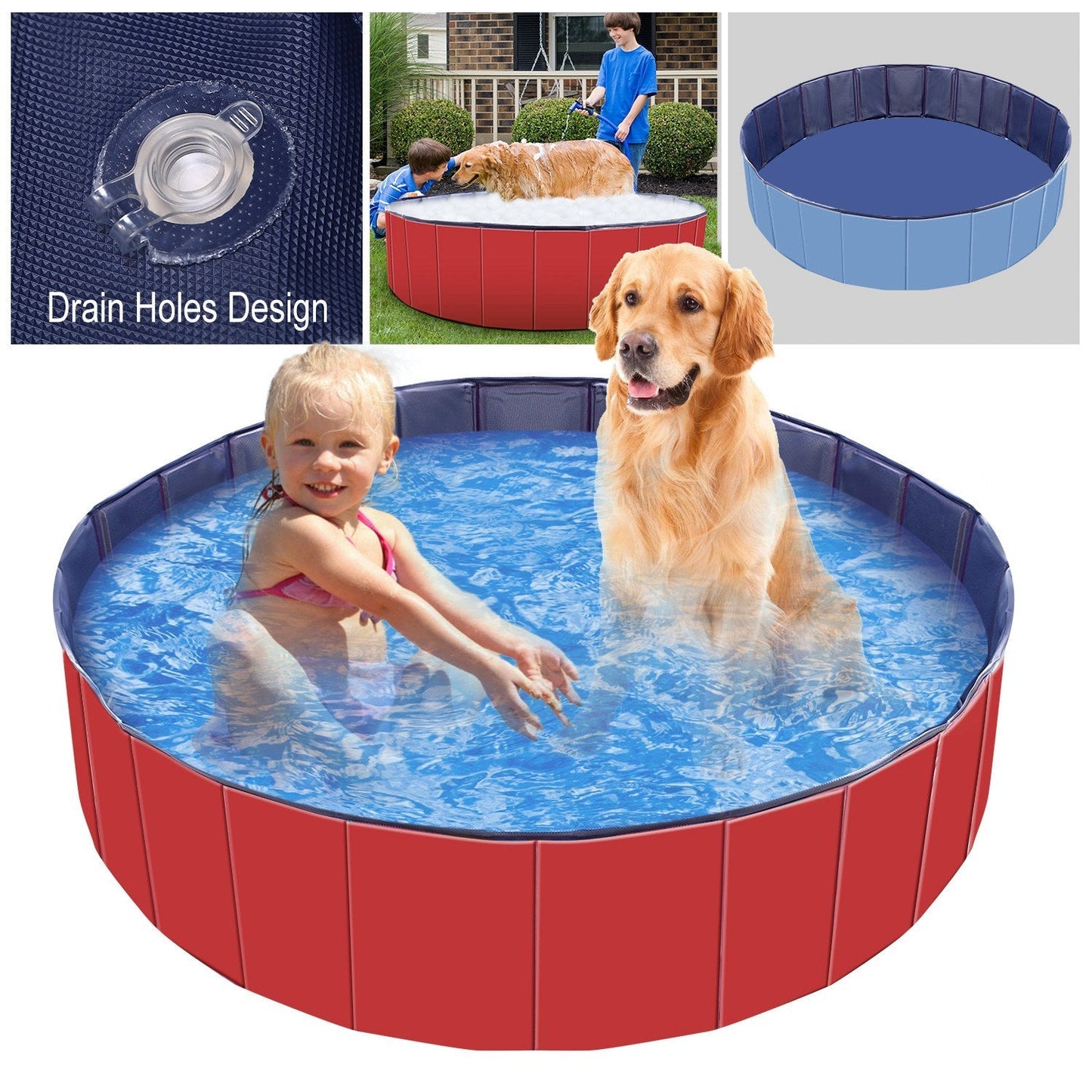 Piscina para Mascotas Plegable de PVC iMounTEK