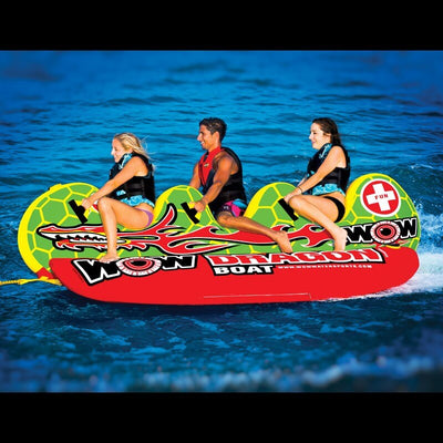 WOW Watersports Dragon Boat 3-Person Towable Water Tube