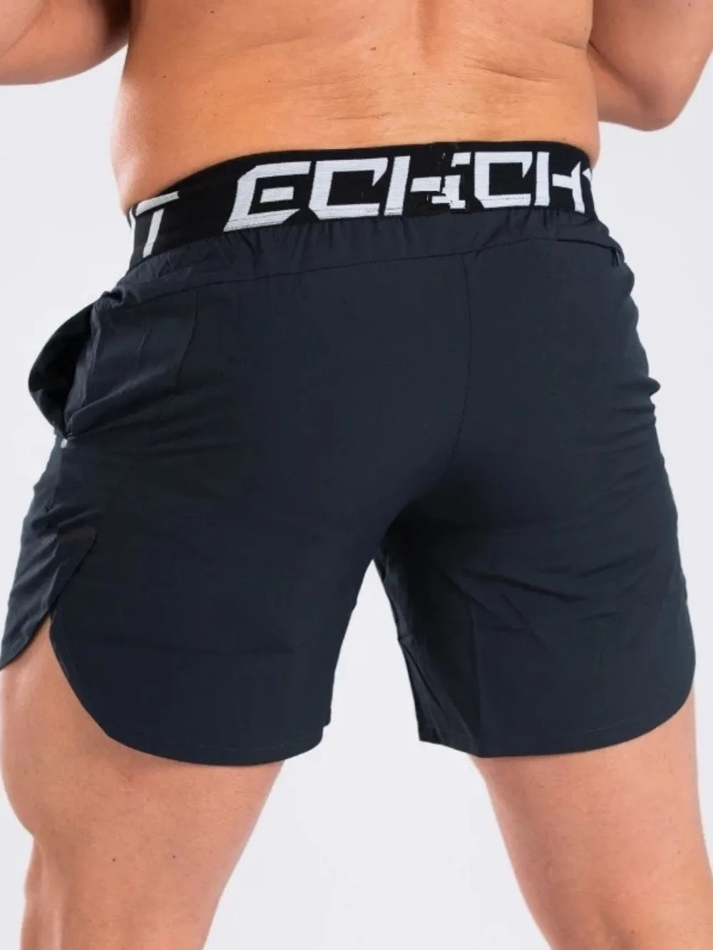 Pantalones Cortos Activos de Cintura Elástica para Hombre con Letras