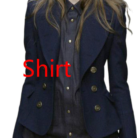 Manteau élégant bleu marine automne-hiver pour femmes