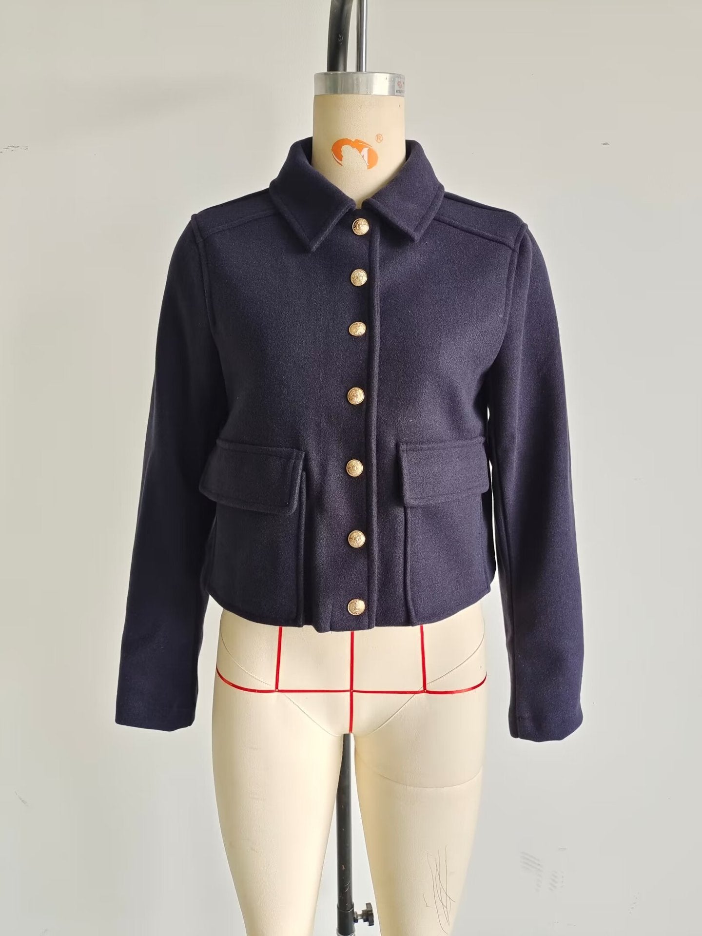 Women's Soft Metal-Buckle Decorated Coat