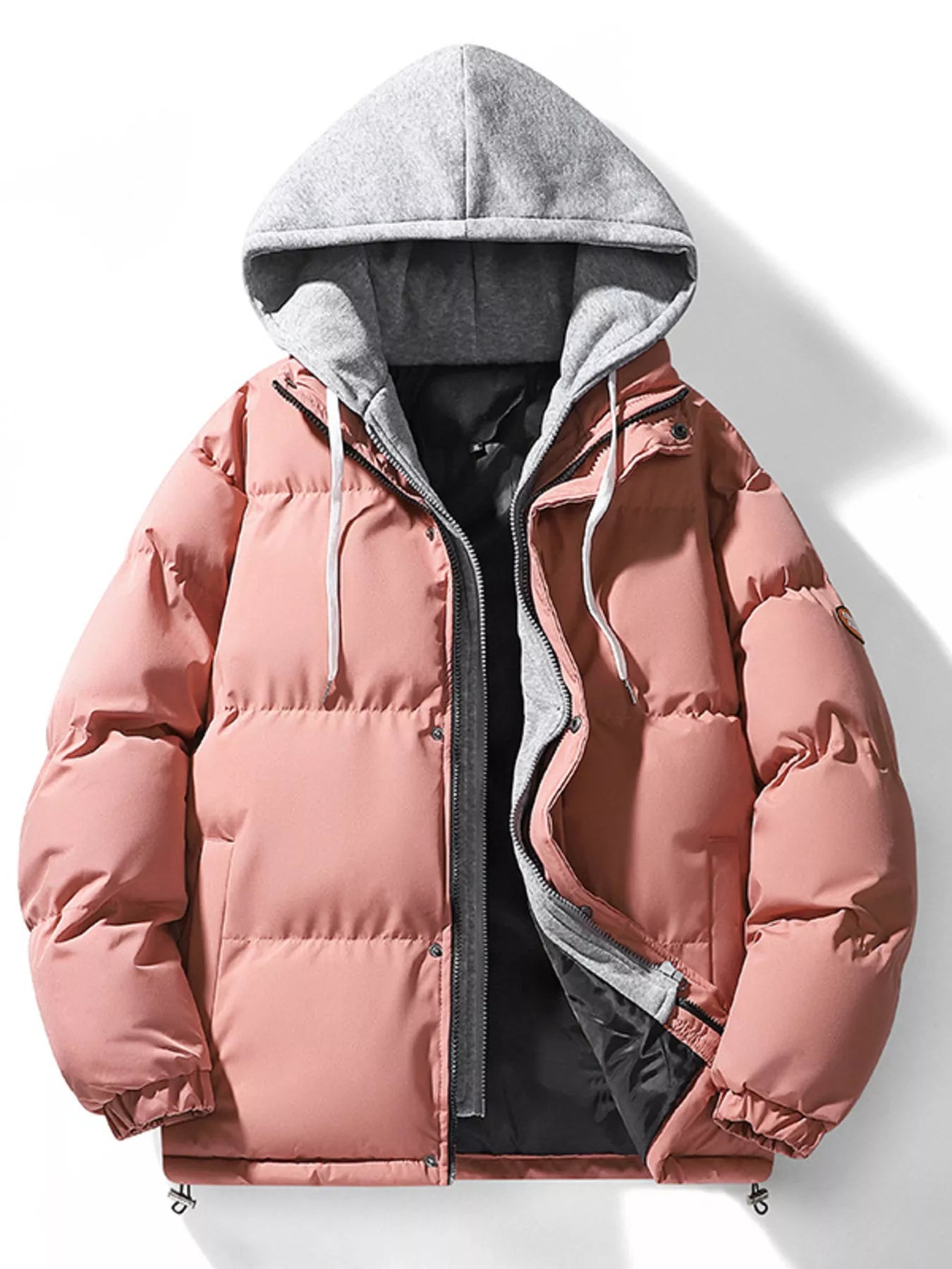 Veste Puffer Matelassée à Capuche Grande Taille pour Homme