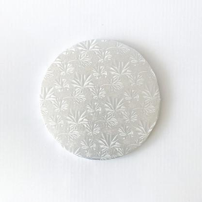 Cake Board - 16" Rd Silver Wrap - (Foldunder) - Korvel