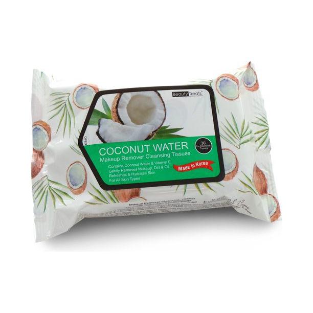 Beauty Treats Coconut Water Makeup Remover Tissues - 30 Count