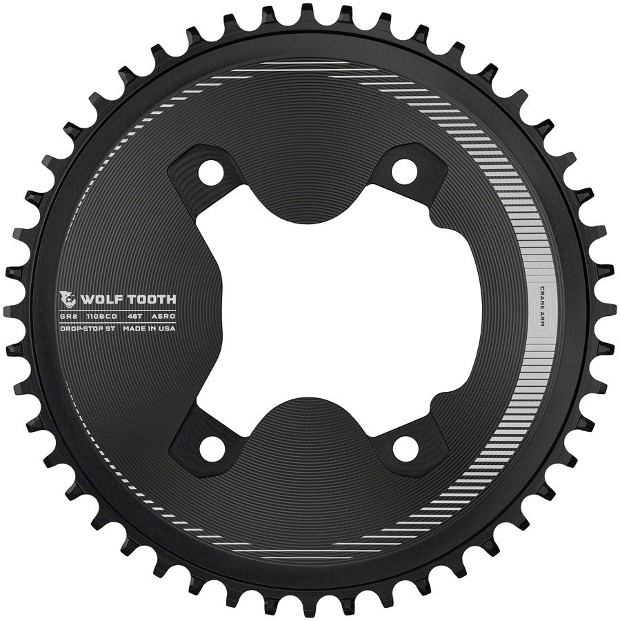 Wolf Tooth Aero 110 Asymmetric BCD Chainring - 48t for Shimano GRX 800 Series