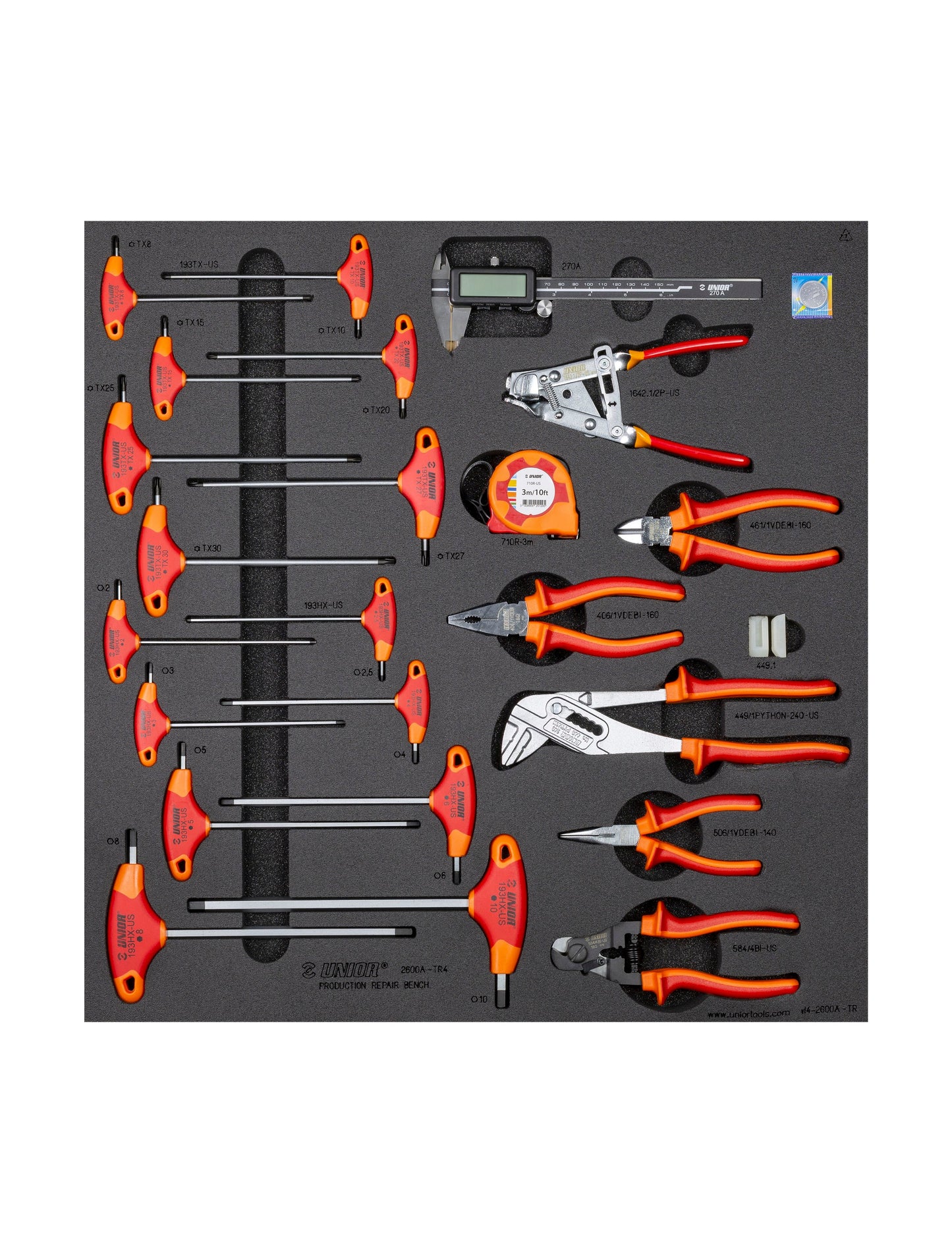 Unior Production Bench Drawer 4 V3 Black Tool Set