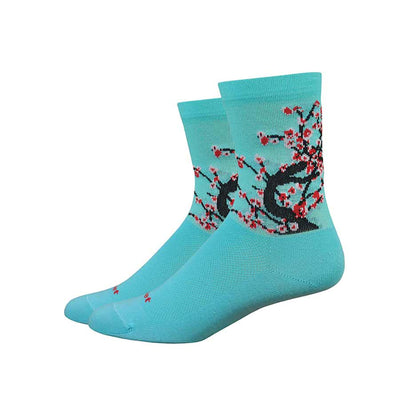 DeFeet Aireator 4" Socks in Neptune/Black/Red - Size L