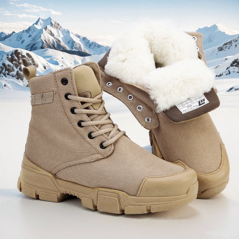 Premium Three-Proof Wool Snow Boots for Ultimate Warmth