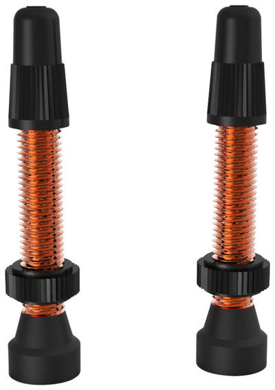WTB Aluminum TCS Tubeless Valves - 46mm Orange Pair