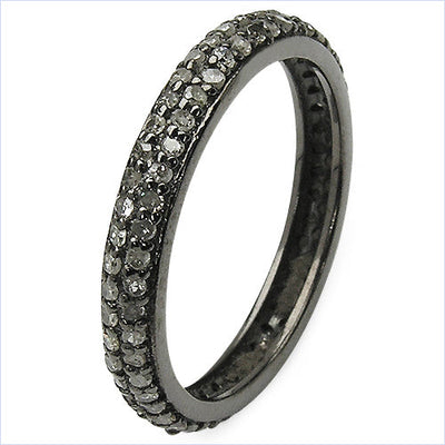 0.67 Carat Genuine TLB Diamond .925 Sterling Silver Engagement Ring