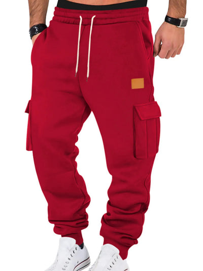 Men's Plus Size Drawstring Cargo Jogger Pants