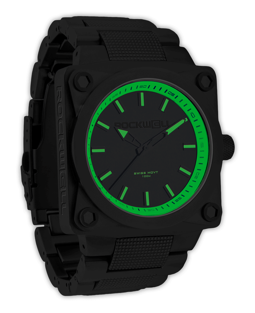 Montre Rockwell 747 Noir-Vert