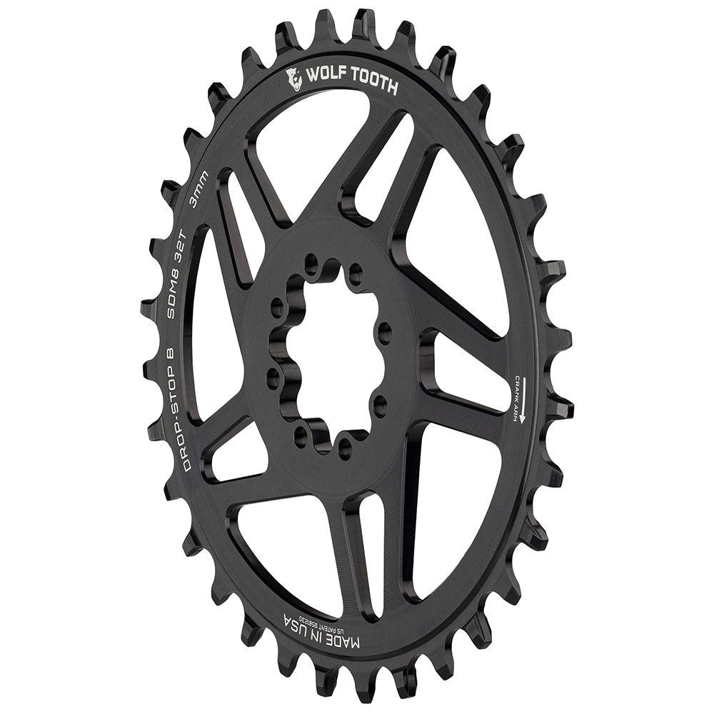Plato de cadena elíptico Wolf Tooth Components de 3 tornillos Boost 28T B
