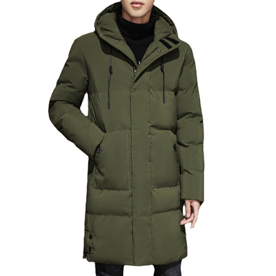 Plus Size Men's Winter Cotton Parka - Stylish & Comfortable