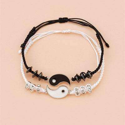 Adjustable Couple Bracelet Set for Friendship and Love