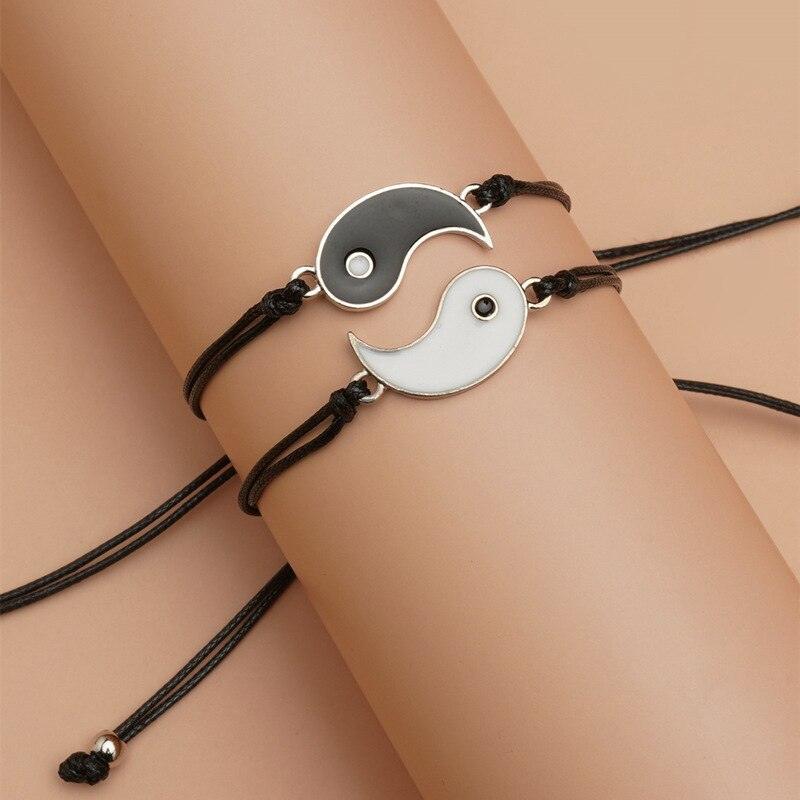 Ensemble de Bracelets Ajustables pour Couples pour l'Amitié et l'Amour