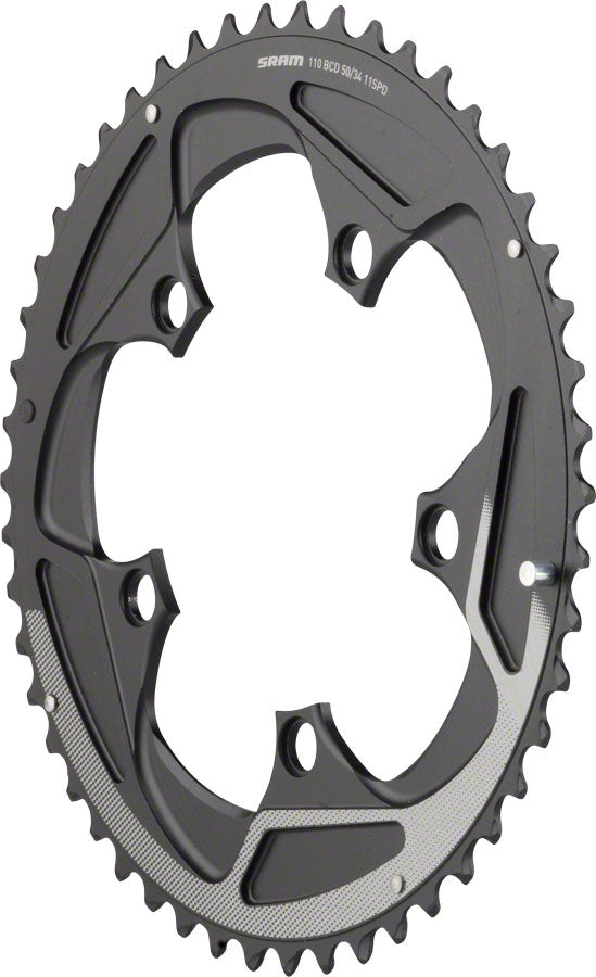 SRAM 50T 110mm BCD 11-Speed Yaw Chainring with Silver Trim