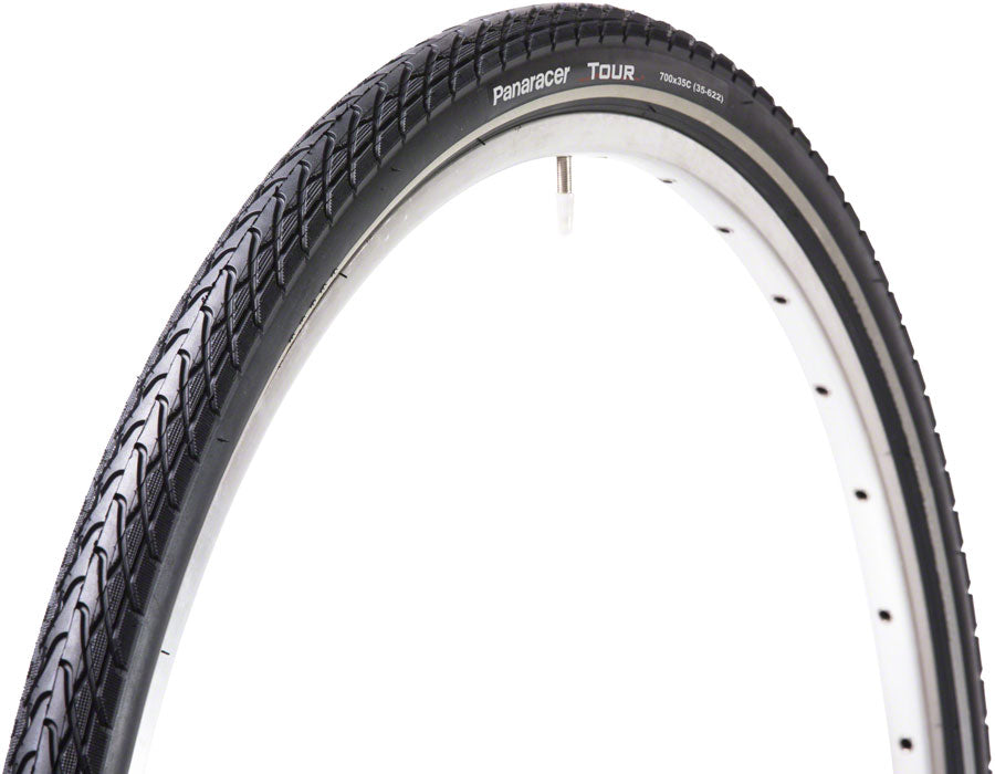 Pneu Panaracer Tour - 700 x 35 Clincher Acier Noir/Réfléchissant