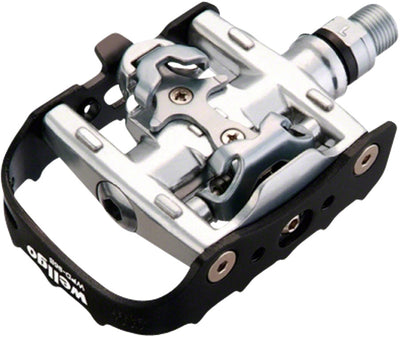 Pedales Clipless Wellgo WPD-95B - Plataforma de Aluminio, Negro/Plata