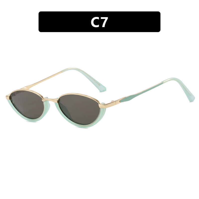 Gafas de sol de metal con marco pequeño y elegante
