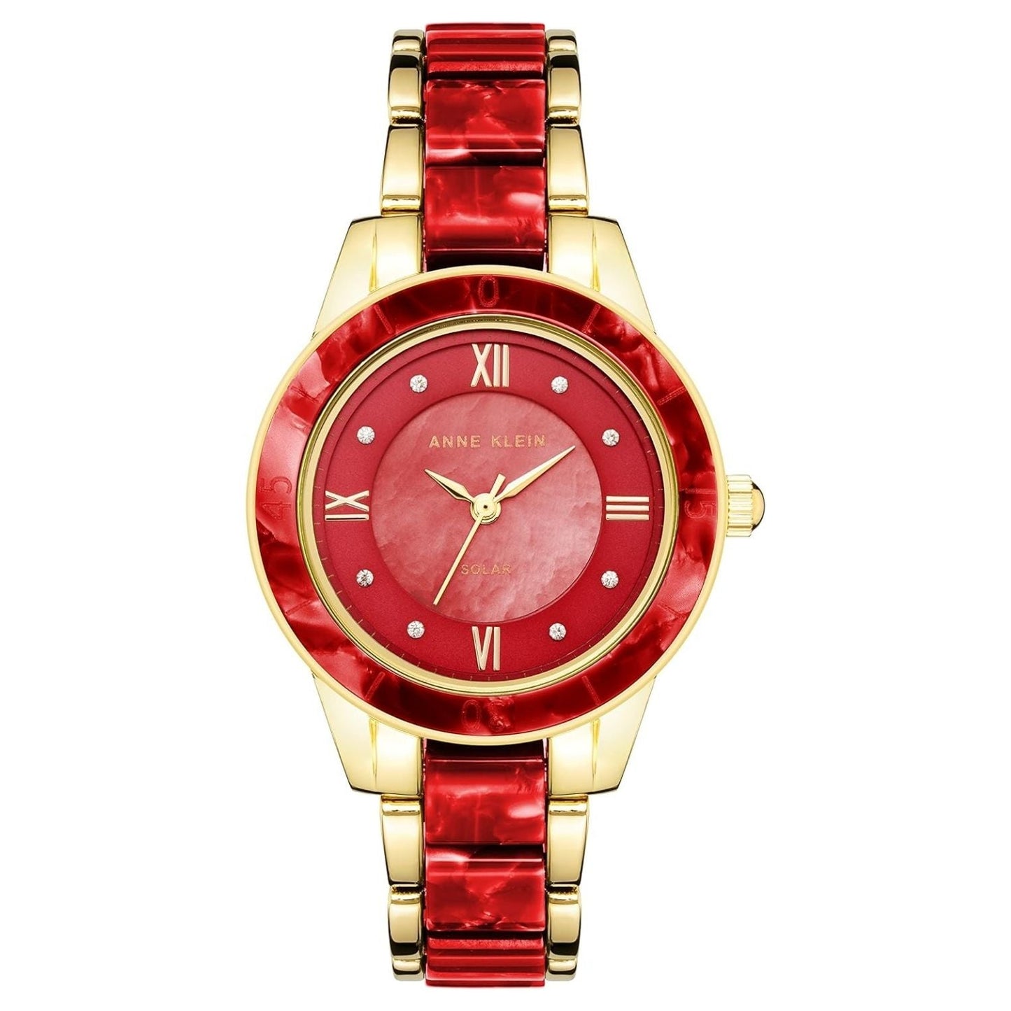 Anne Klein Women's Solar Watch - Red Dial