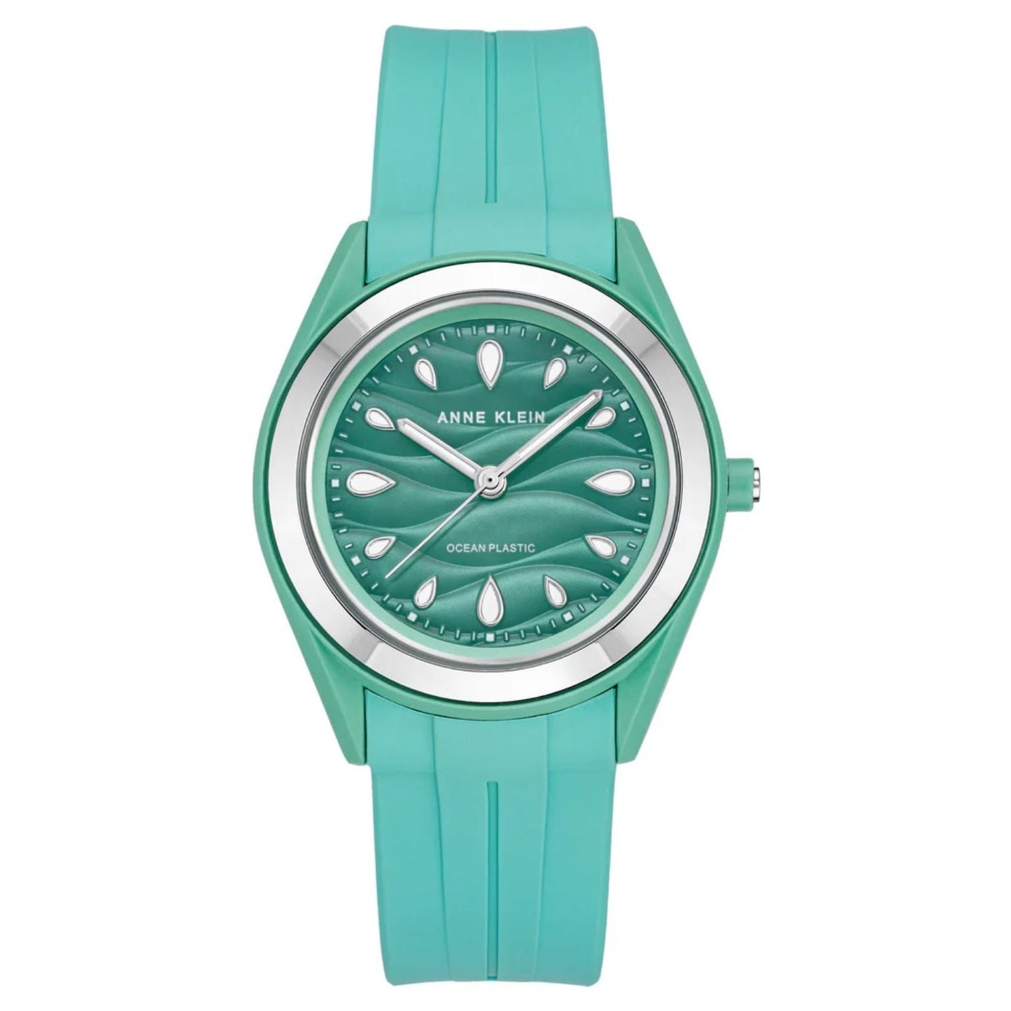 Montre classique à cadran vert pour femme Anne Klein