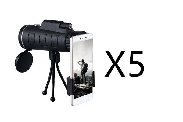 Telescopio Monocular 40x60 con Brújula y Trípode para Teléfono