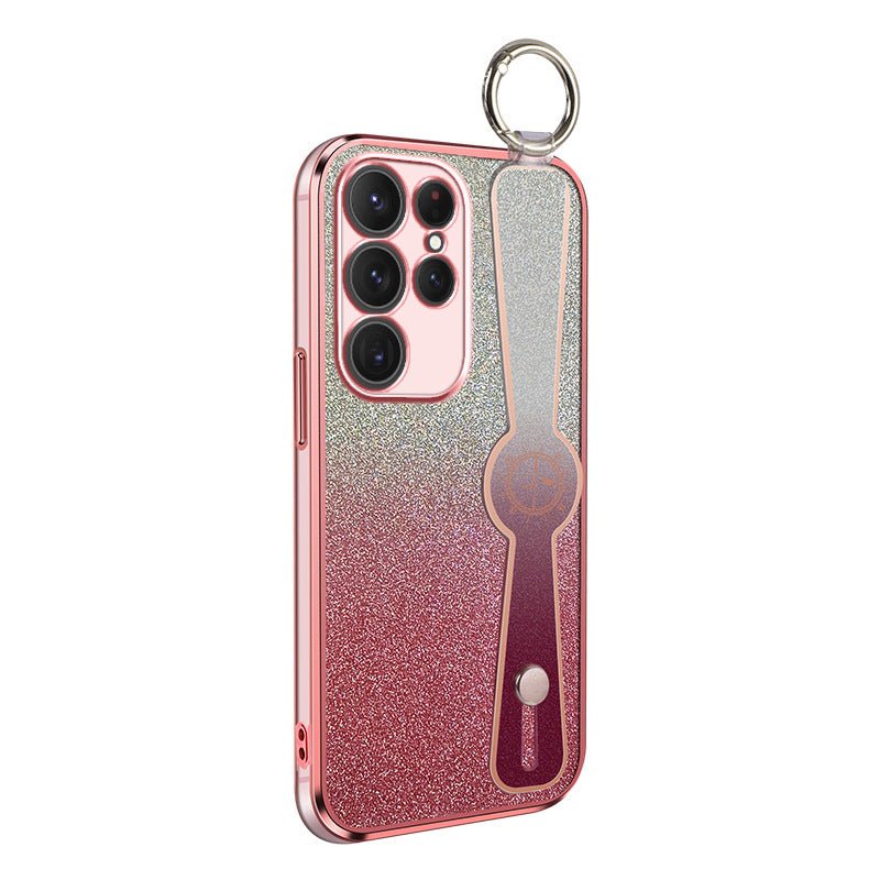 Funda de teléfono con lanyard de glitters en degradado