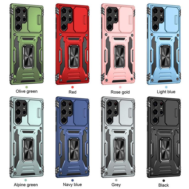 Funda para teléfono con soporte de anillo deslizante multifuncional