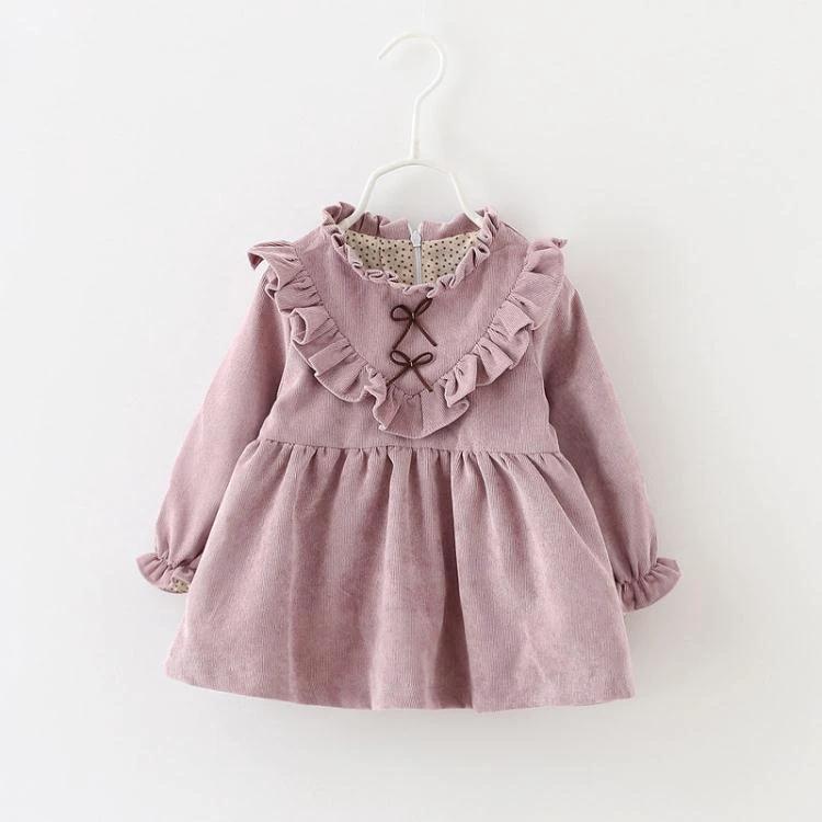 Vestido de Pana Inspirado en Corea para Niñas