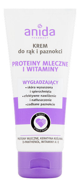 Anida Smoothing Hand and Nail Cream with Milk Proteins - 100ml