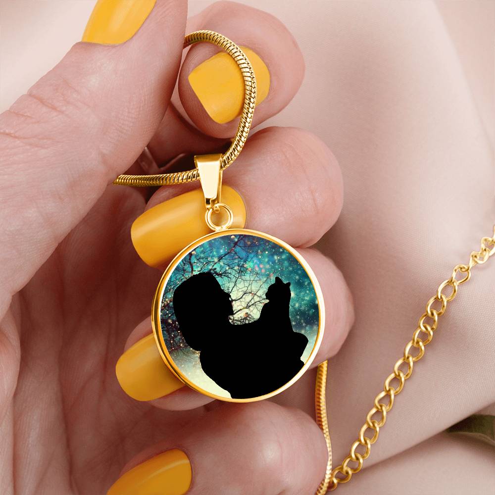 Collier Silhouette de Noël pour Amoureuse des Chats